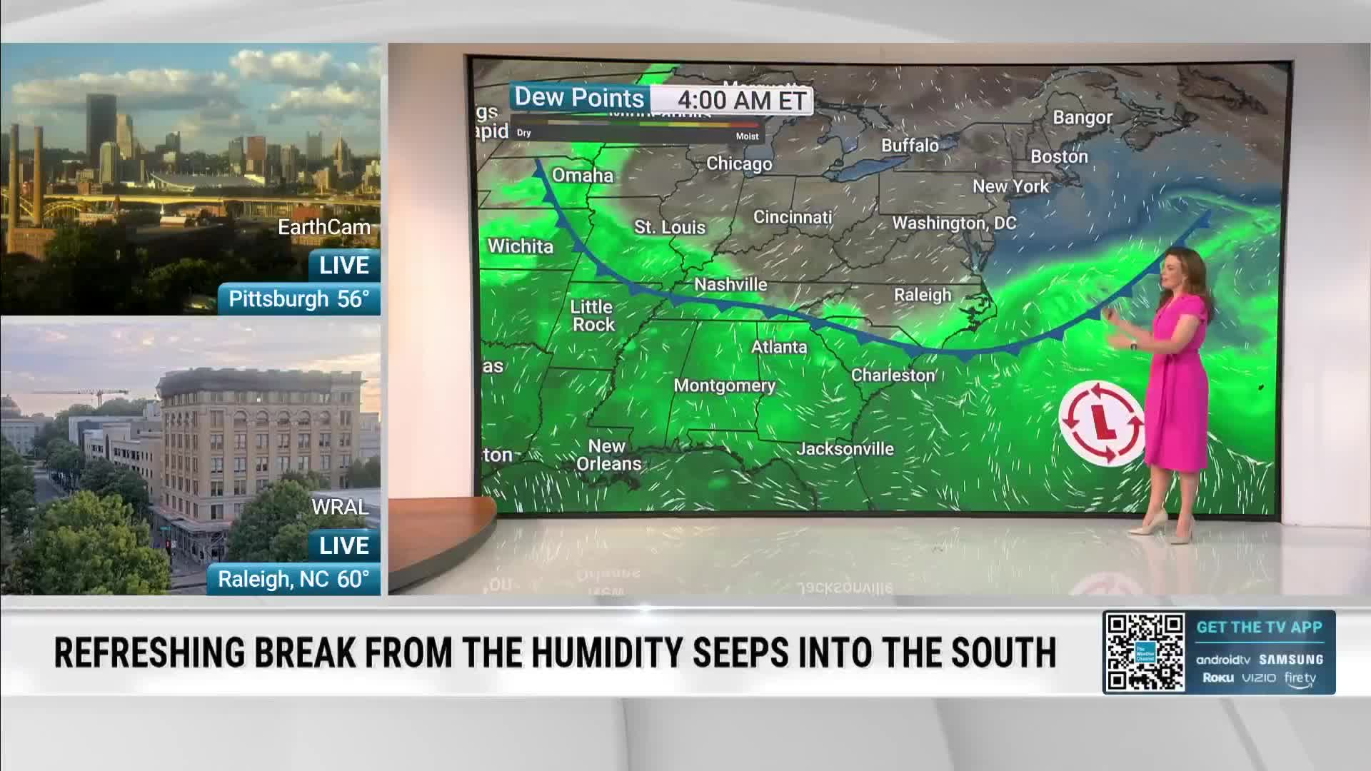 Cold front brings cooler temps, lower humidity to Southeast