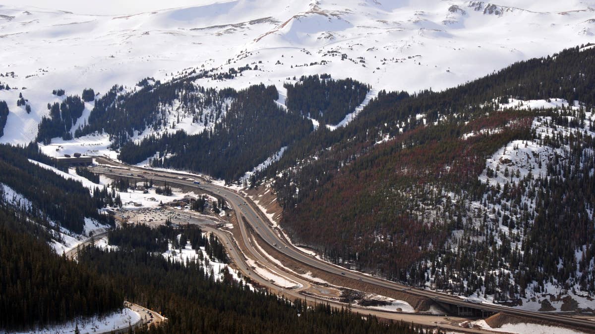 Viral video captures moment runaway truck loses control on busy ski highway
