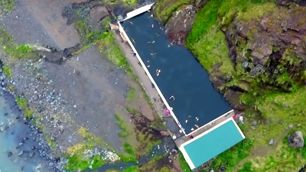 Visiting a Secret Pool in Iceland