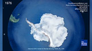 Watch 40 Years of Icebergs Breaking off Antarctica in Seconds