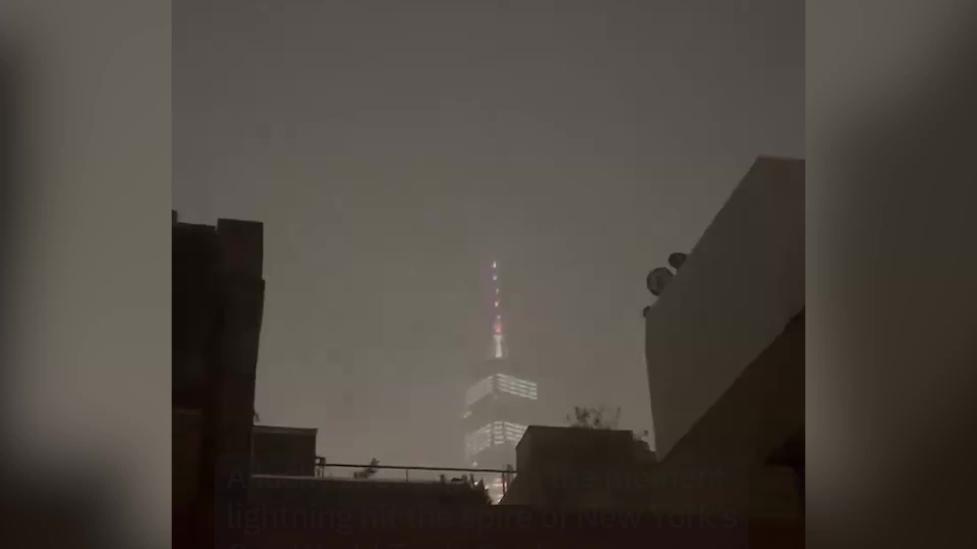 Watch Lightning Hit One World Trade Center
