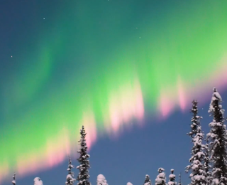 'Watermelon' Aurora Shines Above Fairbanks, Alaska