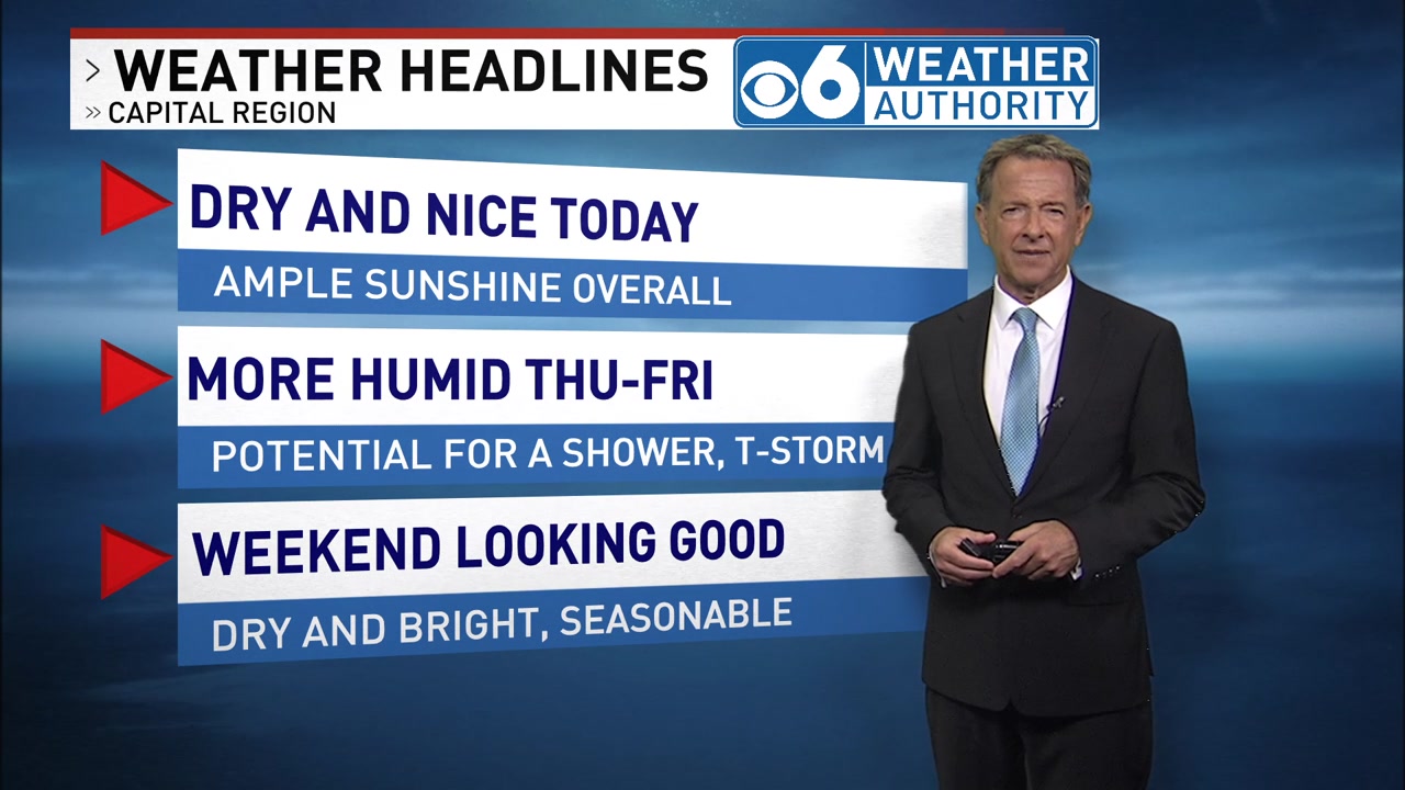 Albany weather: Sunny and warmer, showers and storms Thursday &mdash; July 8, 2026