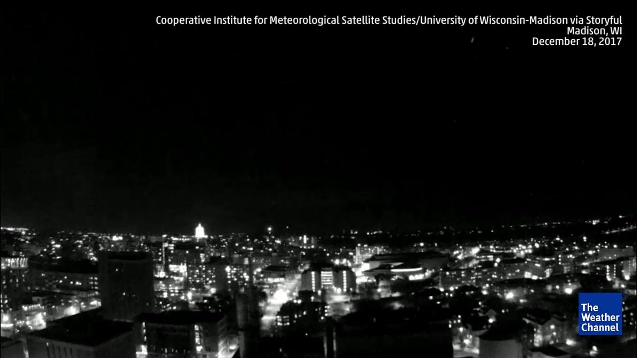 Webcam Captures Meteor Lighting up Sky