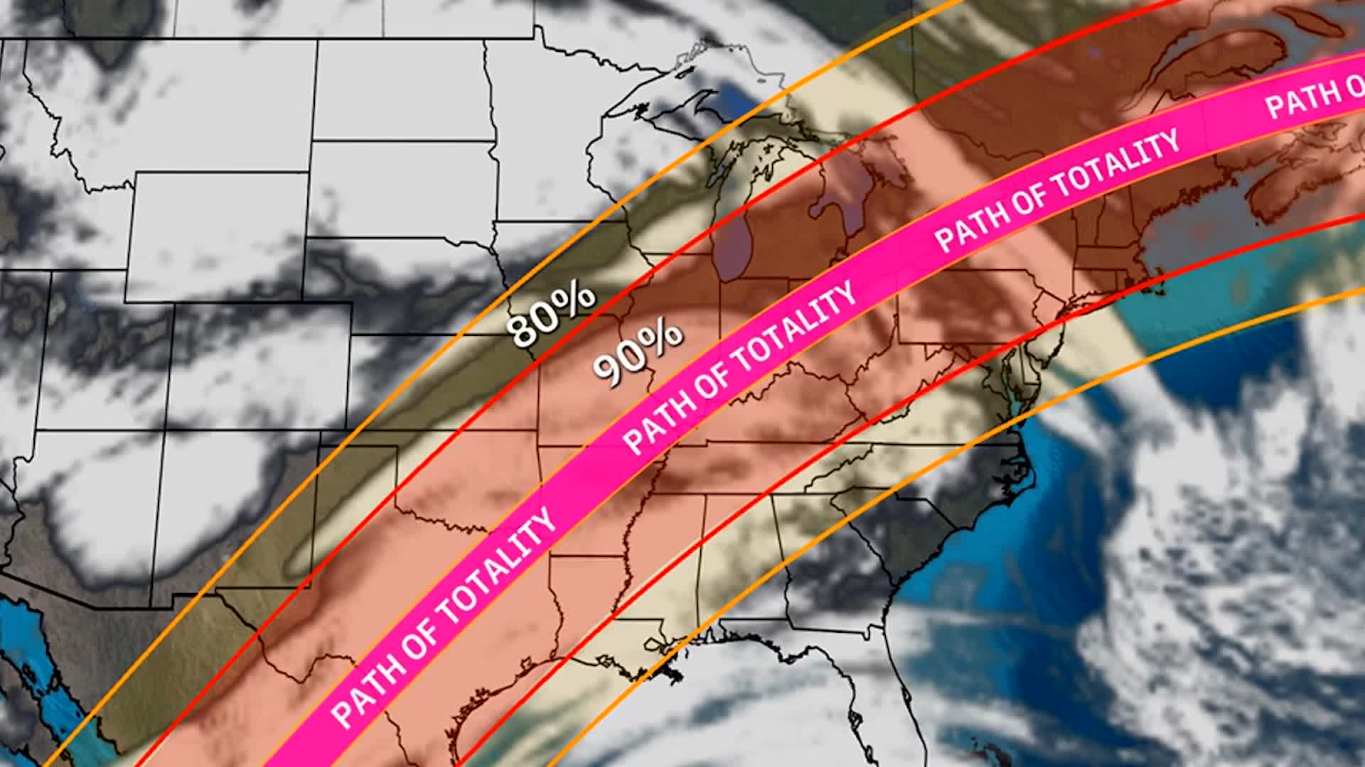 Where Clouds Could Limit Solar Eclipse Viewing