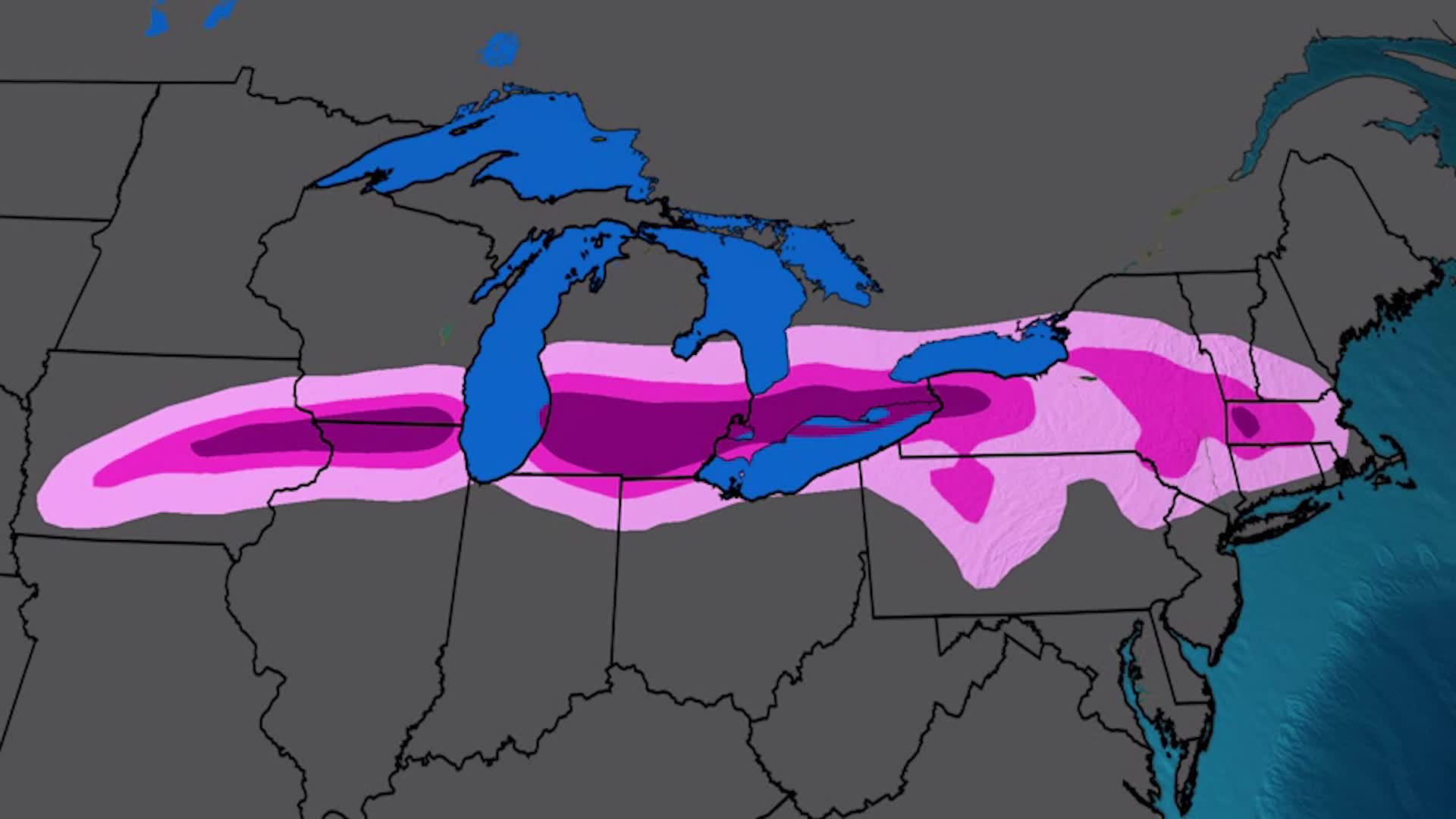 Where Ice From Winter Storm Olive Is Expected To Cause Problems