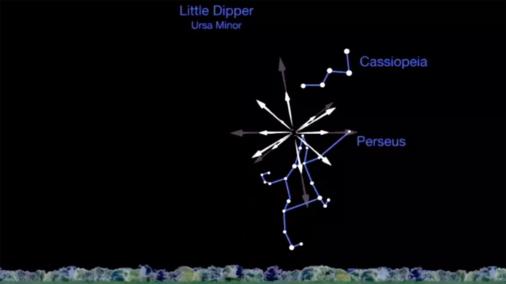 map of where to see the Persieds