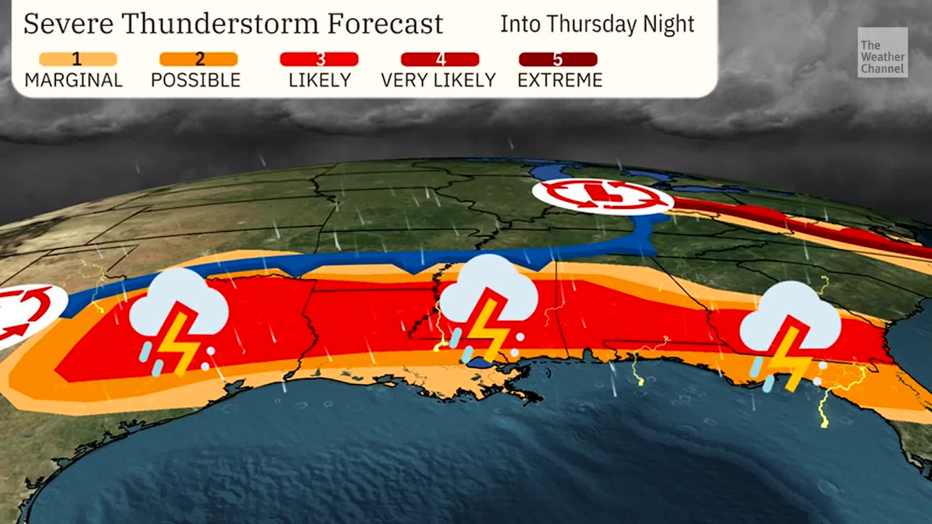 Wind, Damaging Hail Expected Across South Into Friday