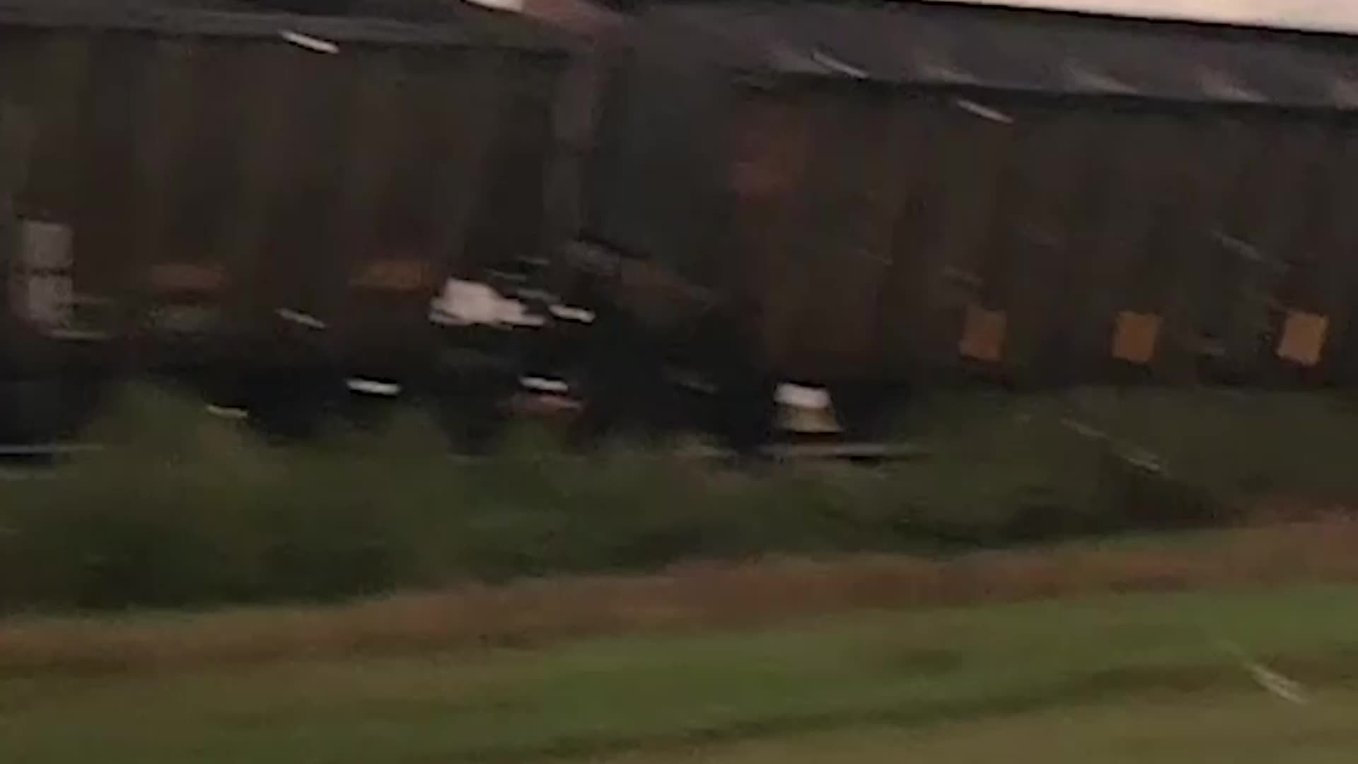 Wind Derails Dozens Of Train Cars