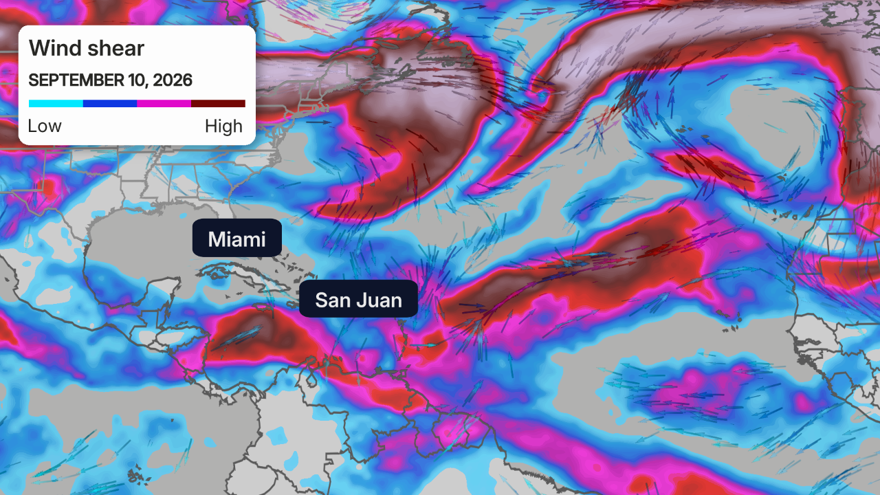 2026 Atlantic hurricane season wind shear September 10