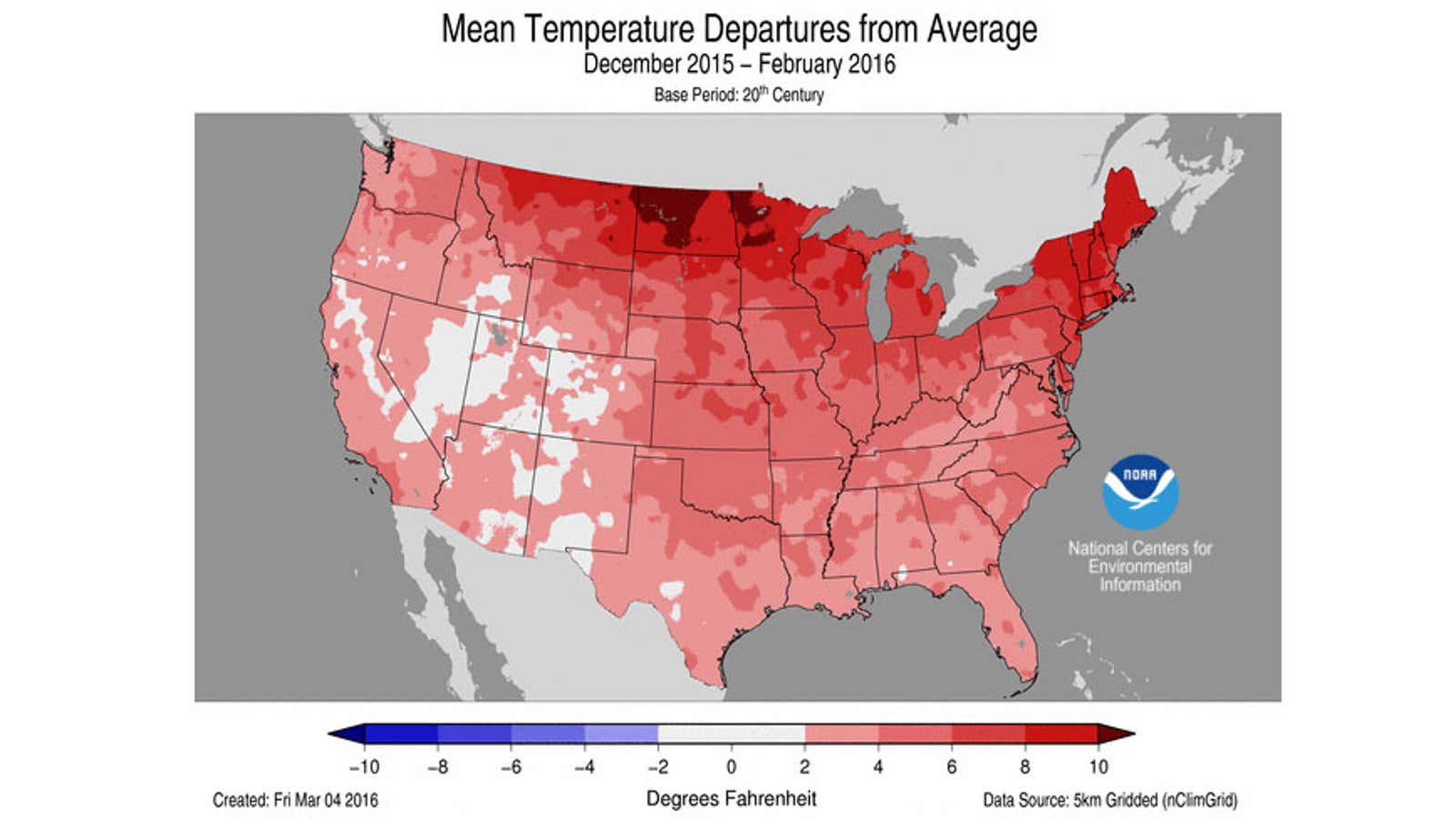 Winter 2015-16 temperatures super El Niño