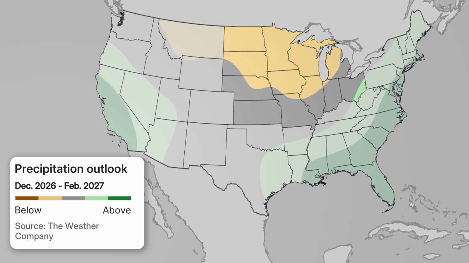 Winter Outlook precipitation Midwest