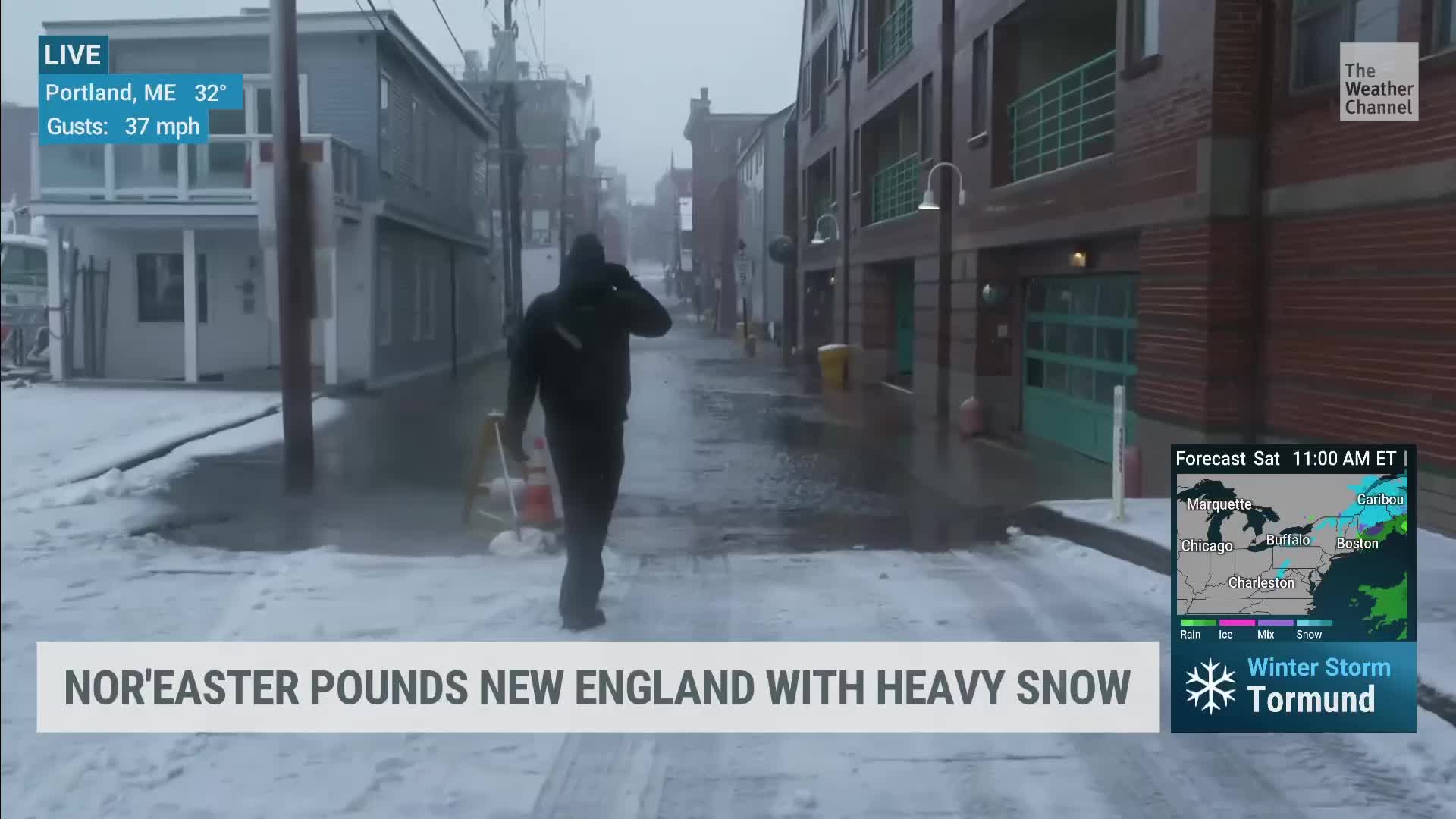Winter Storm Batters Coastal Maine With Snow, Wind, Flooding