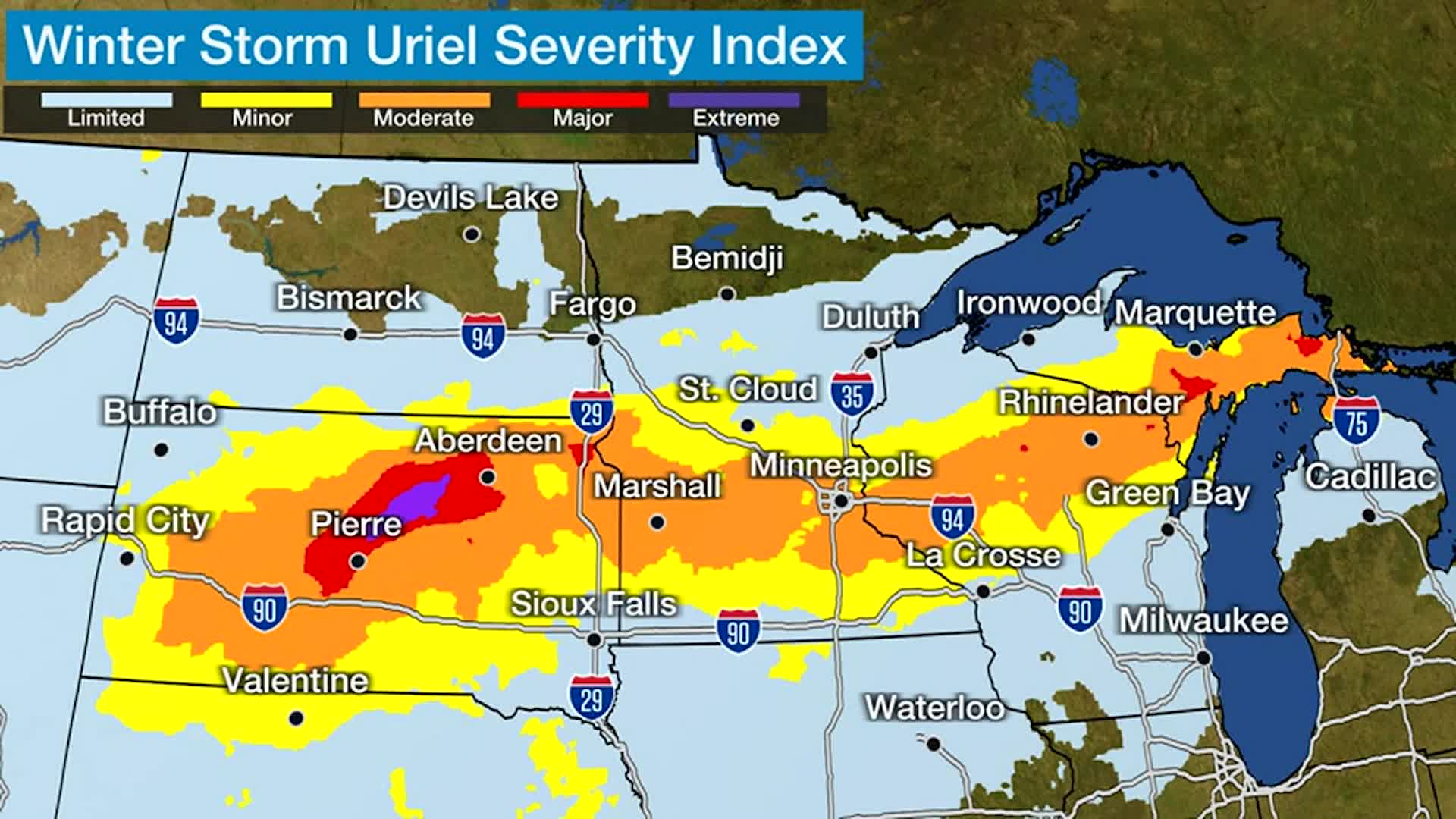 Winter Storm Bringing Blizzard Conditions And Ice Threat To Upper Midwest