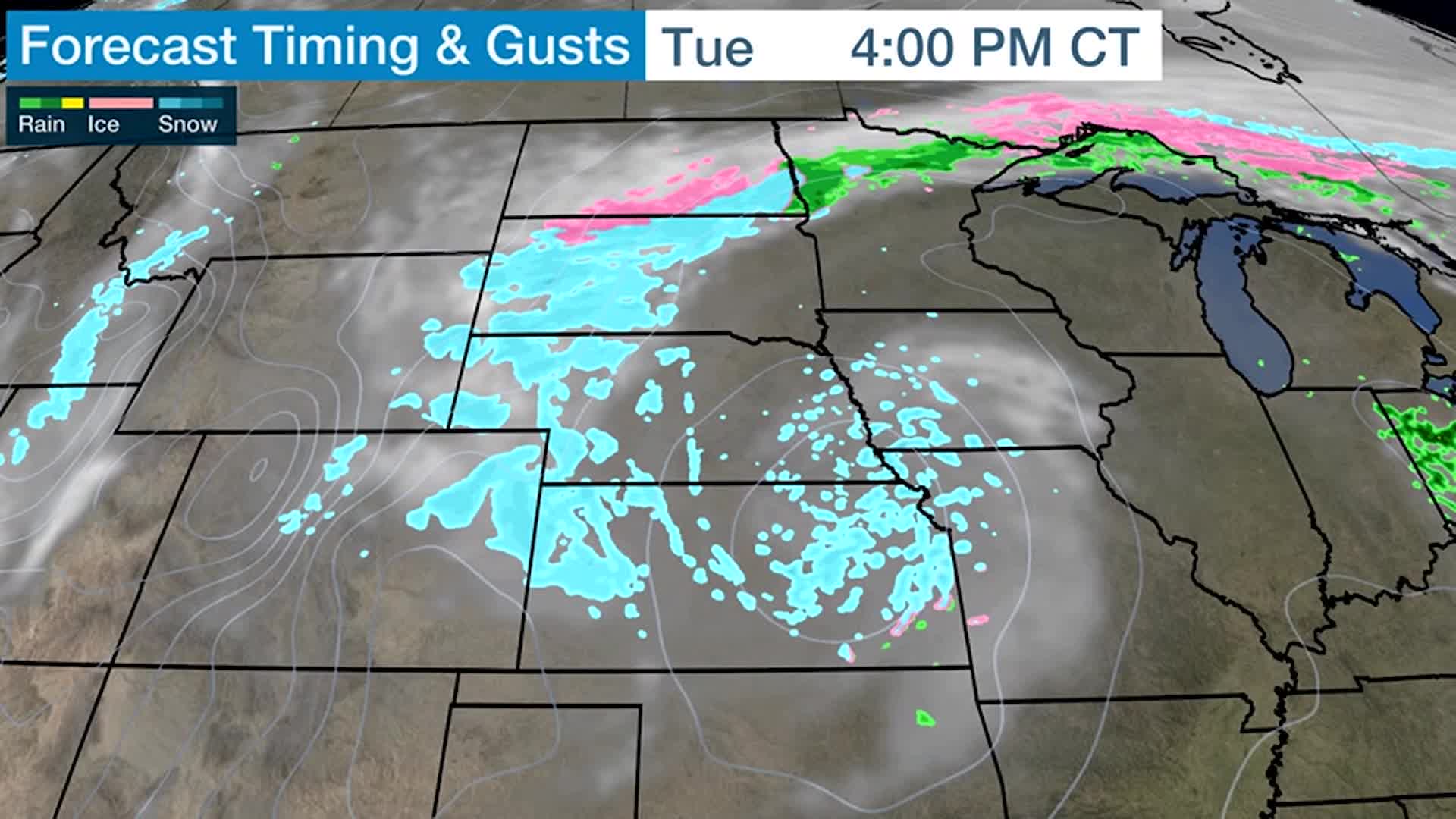 Winter Storm Bringing High Winds And Travel Delays To Central Plains
