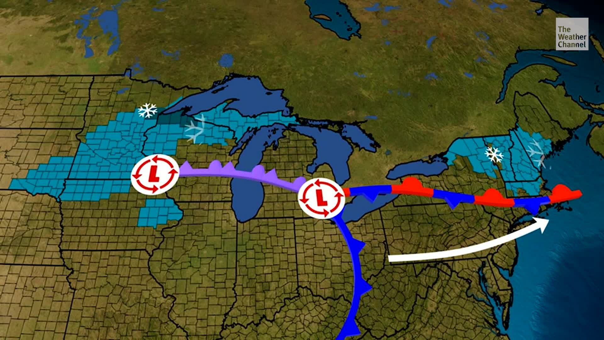 Winter Storm Bringing Snow And Ice From Midwest To New England