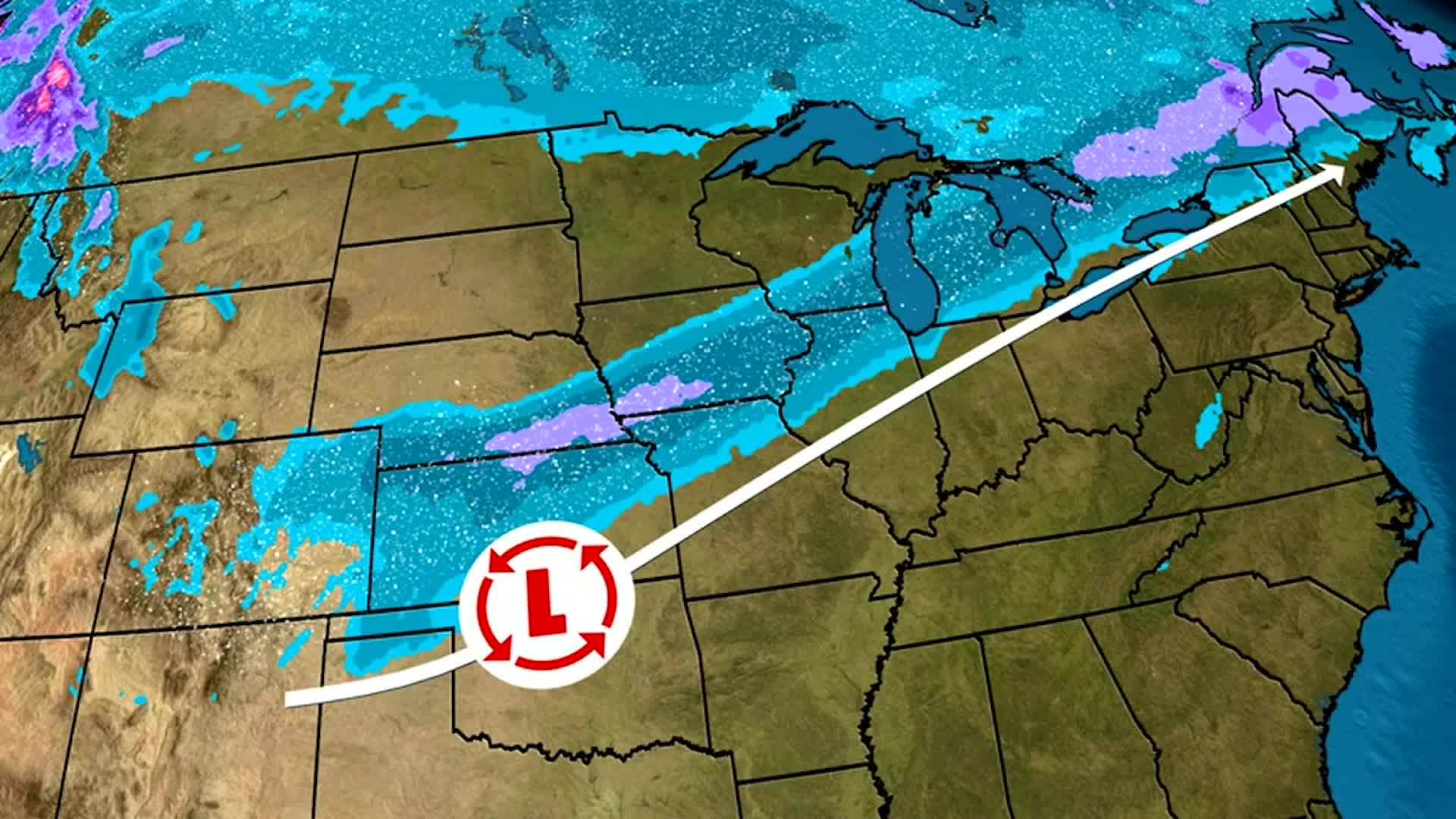 Winter Storm Bringing Snow and Ice To Midwest and Great Lakes
