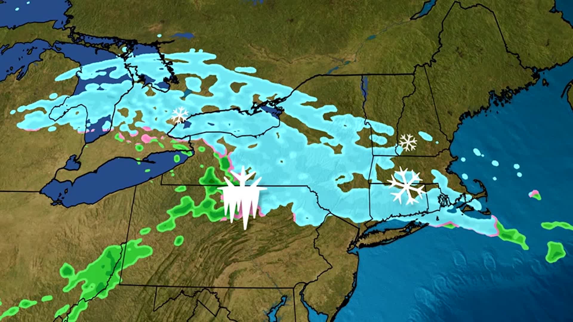 Winter Storm Bringing Snow and Ice To Northeast