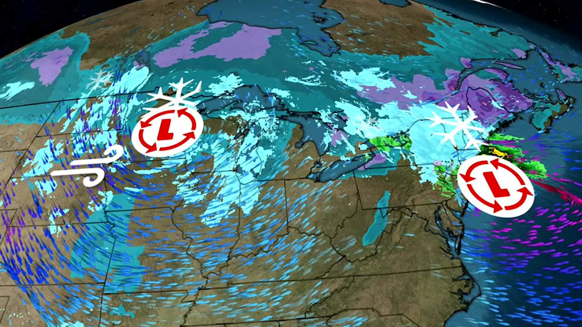 Winter Storm Brings Northeast Snow As Plains Blizzard Lingers