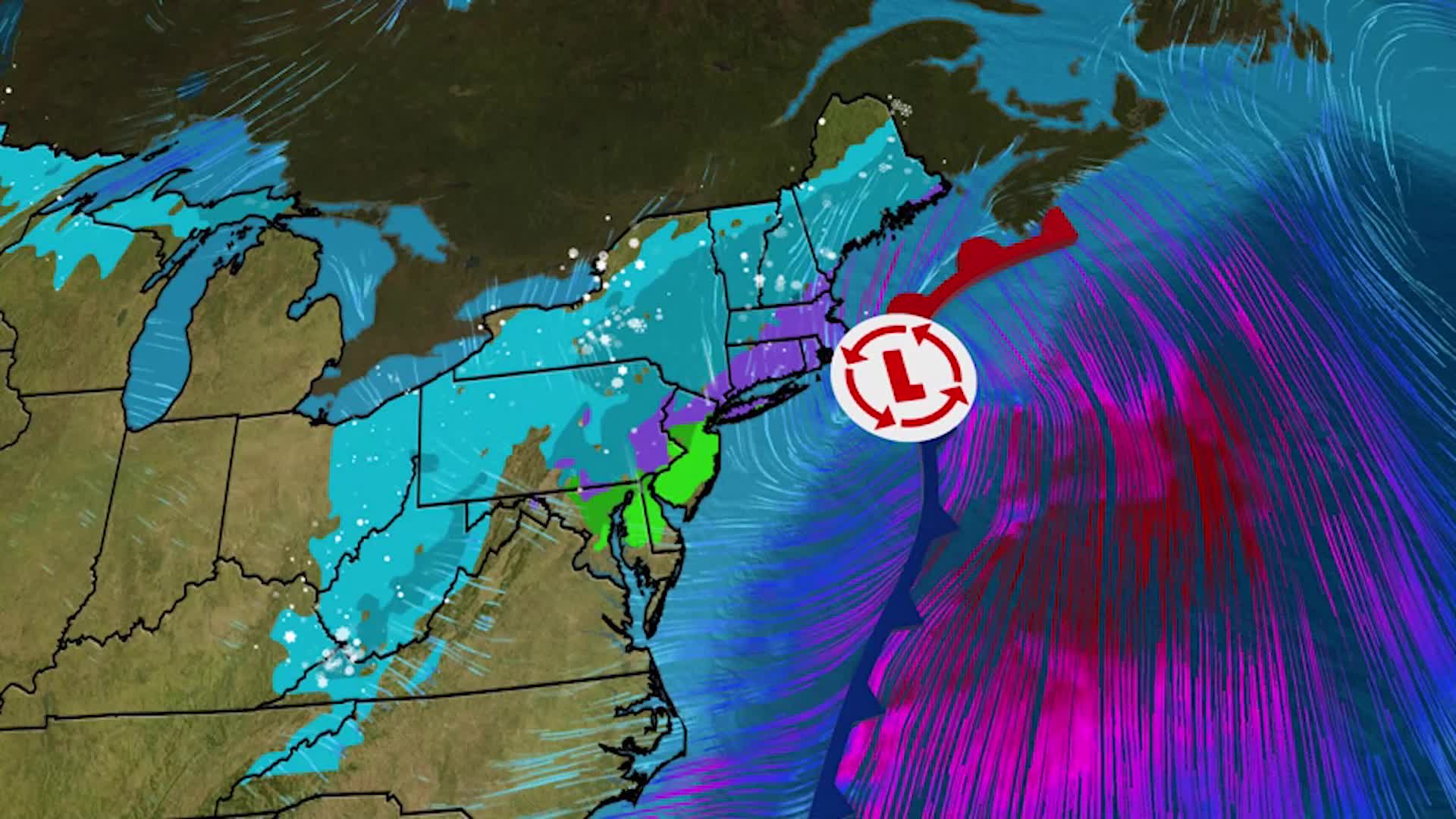 Winter Storm Brings Snow To Northeast As It Winds Down Later Monday