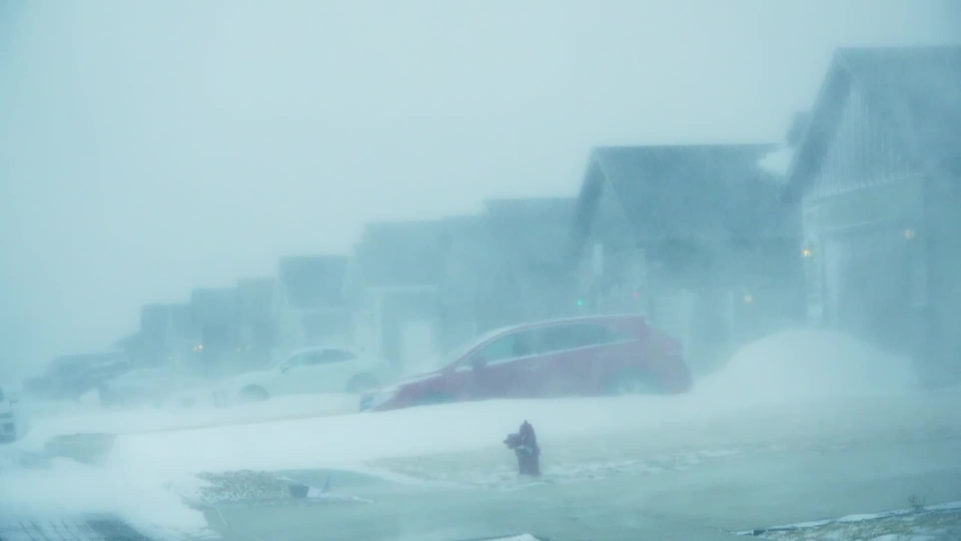 Winter Storm Creates Huge Snow Drifts In South Dakota