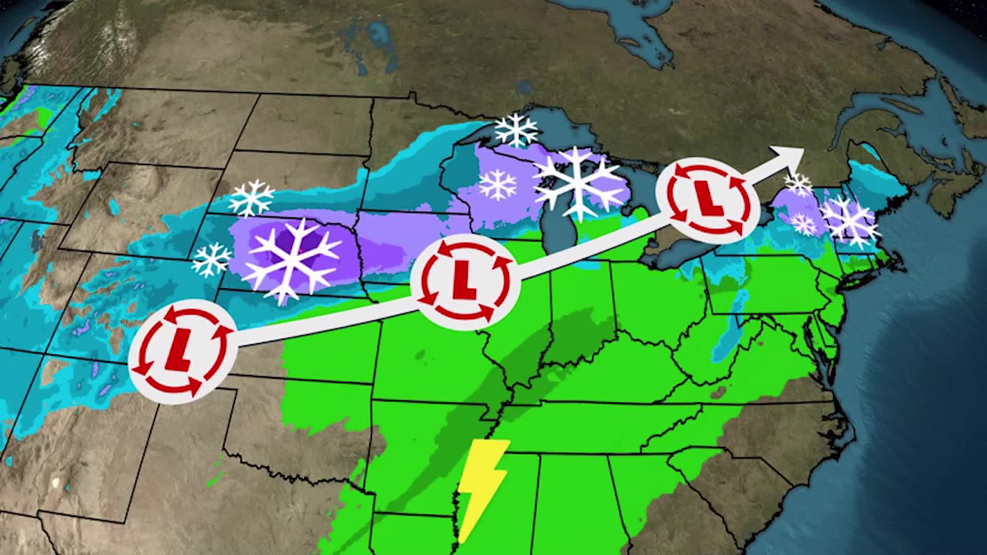 Winter Storm Dropping Snow, Rain From Plains To Midwest Wednesday