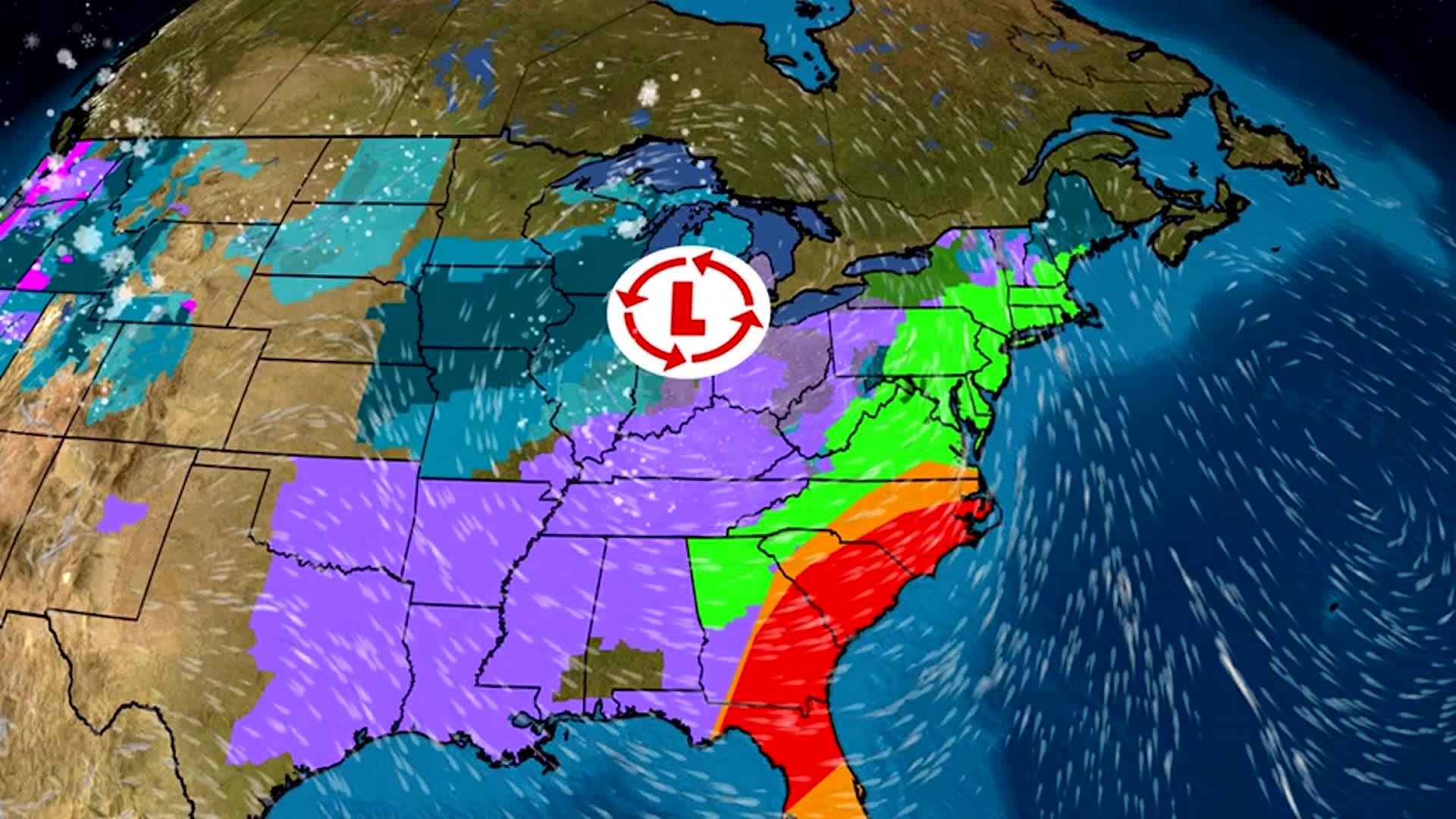 Winter Storm Finn Spreading Snow, Strong Winds Into The Midwest, Northeast