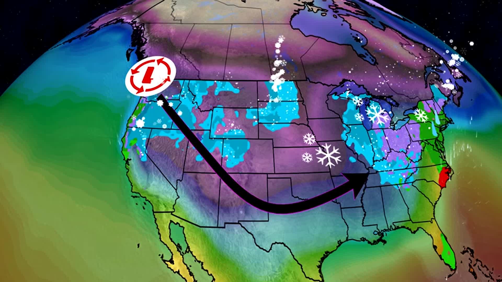 Winter Storm Gerri To Follow Similar Path Across The U.S.
