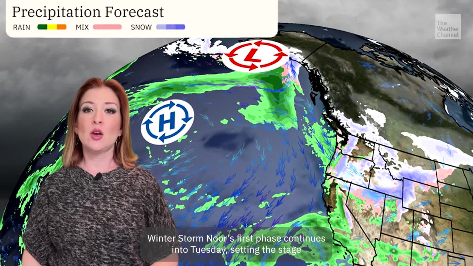 Winter Storm Noor Brining Snow And Rain To The West