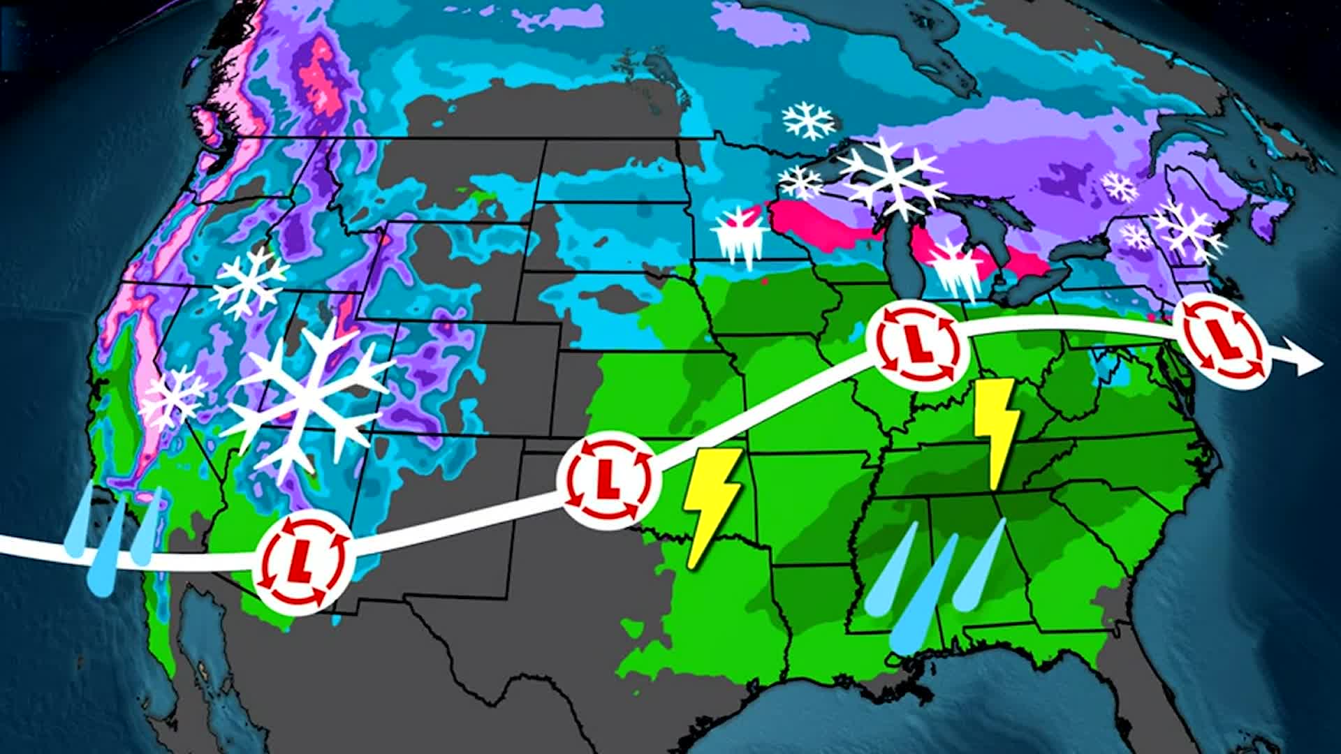 Winter Storm Piper To Move Cross-Country Through The Middle Of The Week