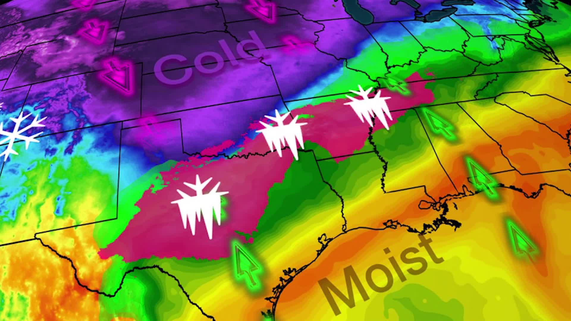 Winter Storm Poses Threat Of Significant Icing In The South