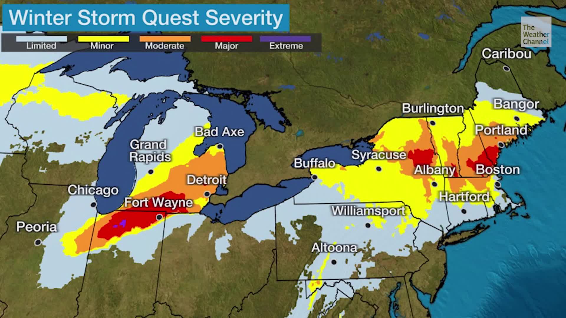 Winter Storm Quest Takes Aim At Great Lakes To Northeast