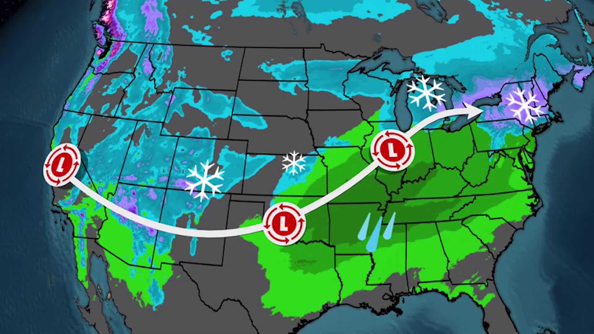 Winter Storm Quest's Track Will Spread Snow From The West Into Parts Of Midwest, Northeast