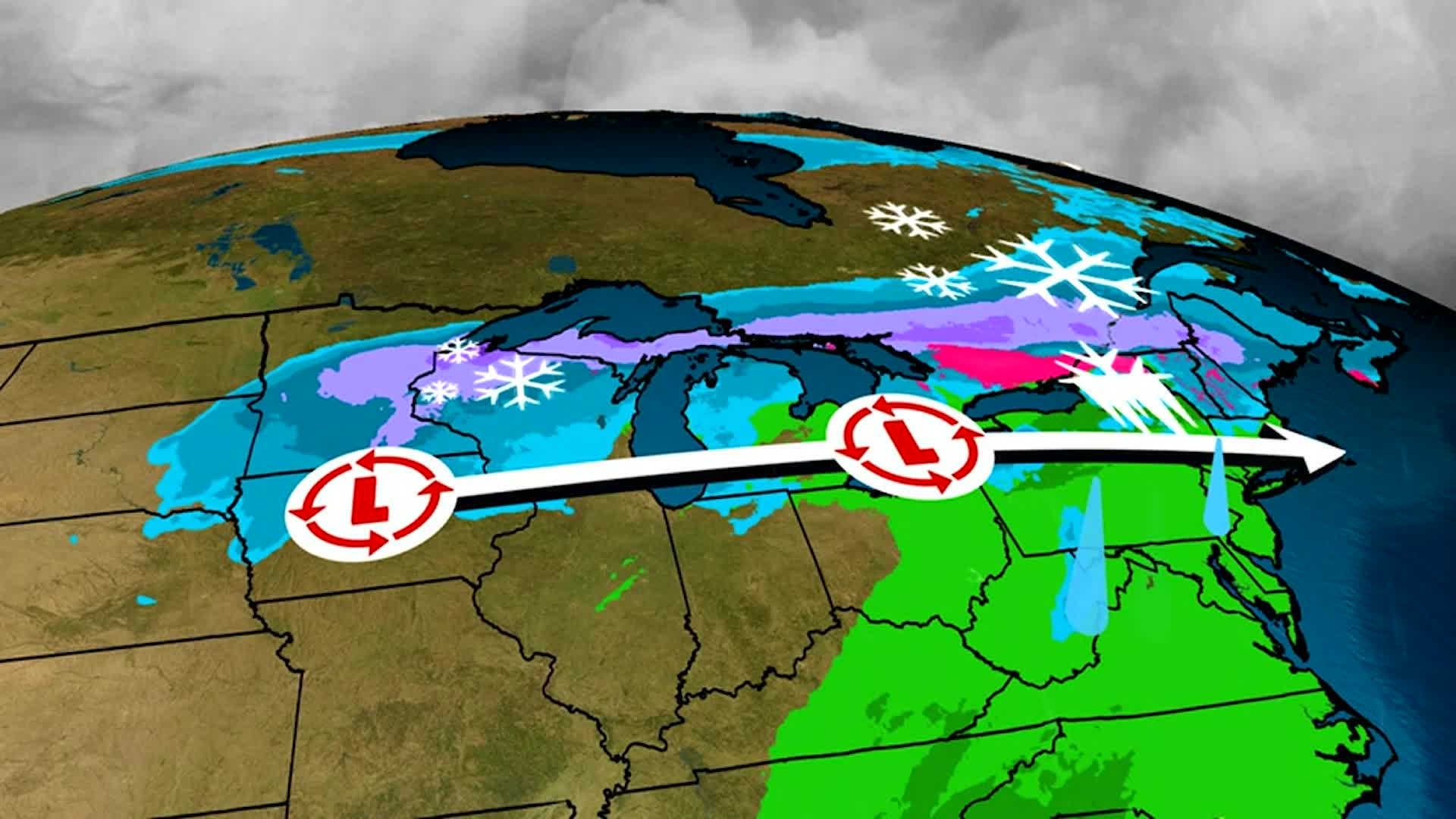 Winter Storm To Spread Snow And Ice From Midwest to New England