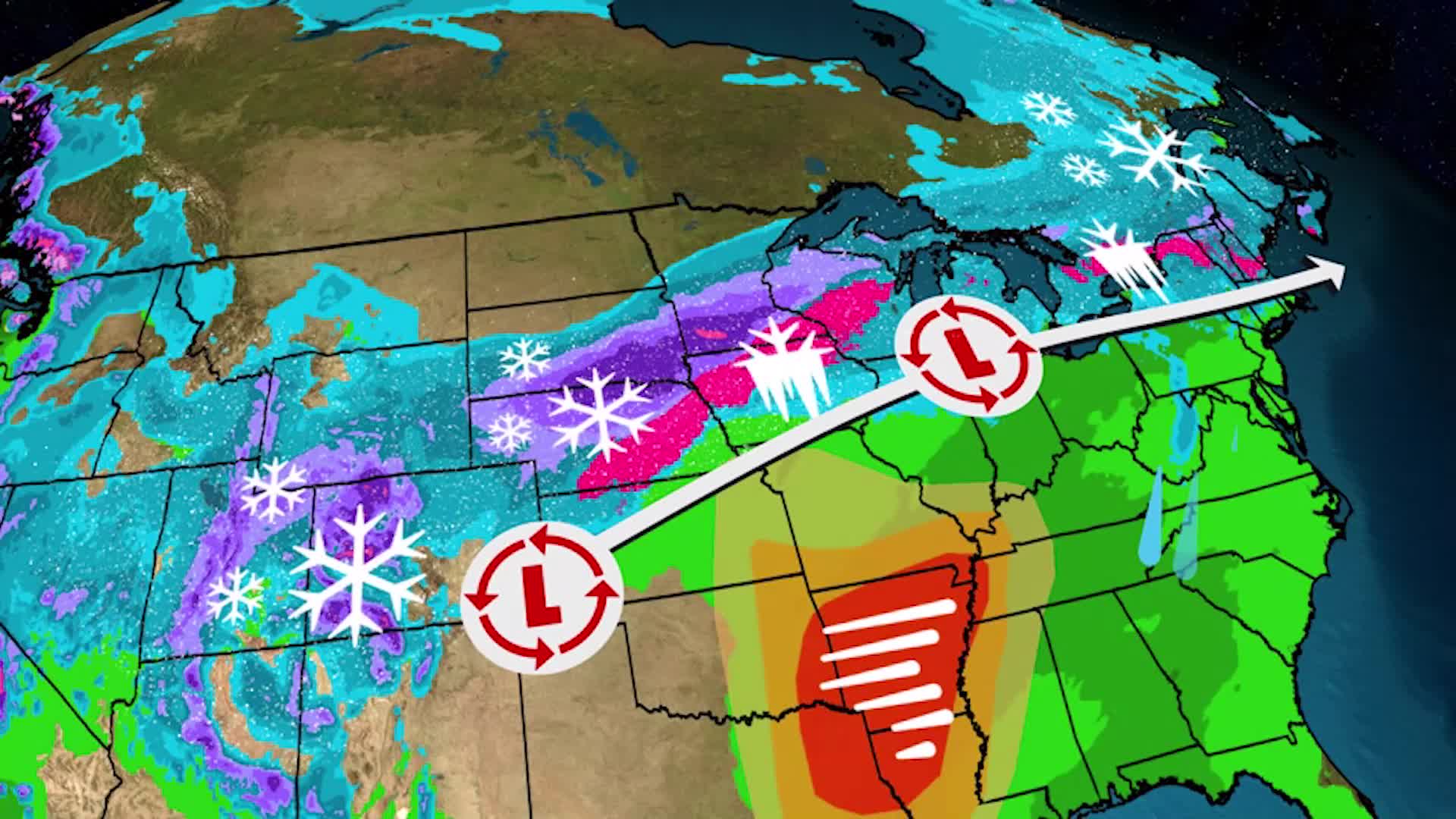 Winter Storm Tracks Into Plains, Midwest With Snow, Ice, Strong Winds