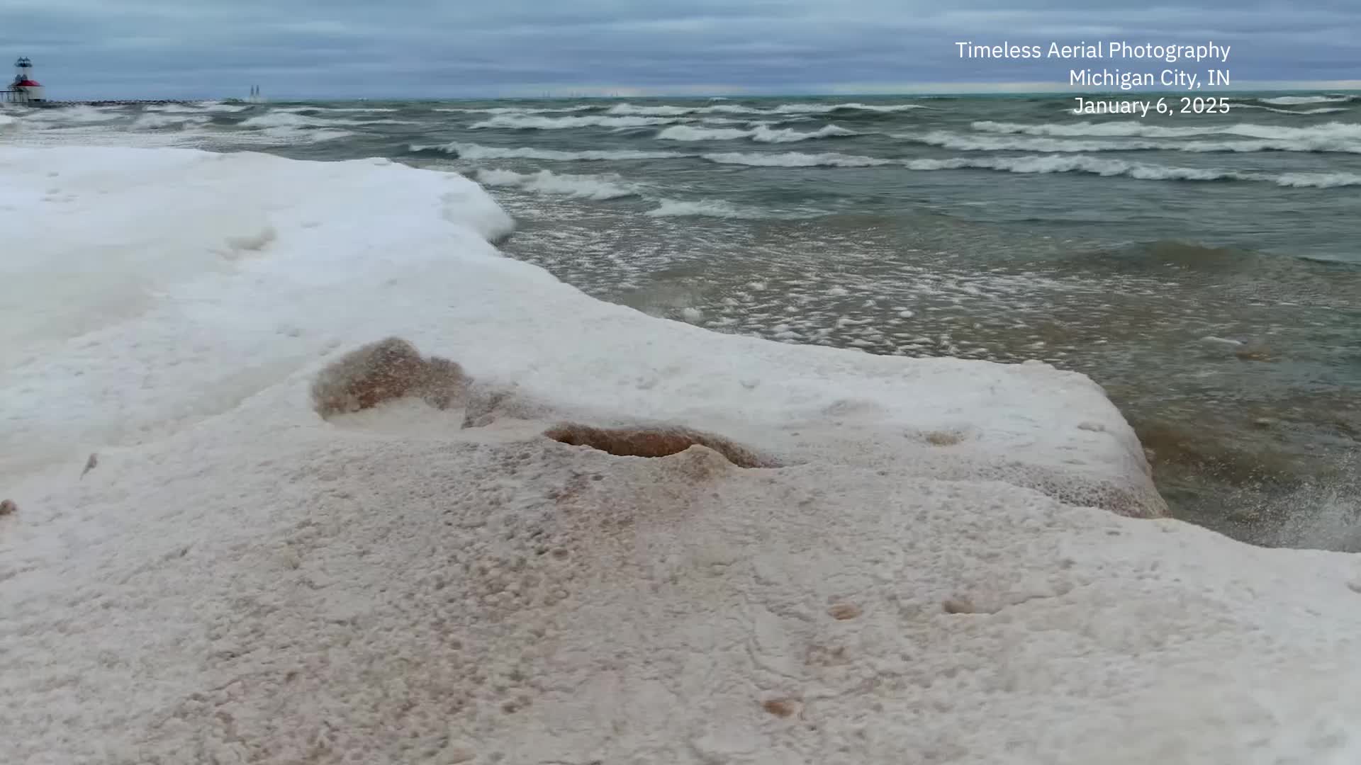 Winter Waves Create Ice Volcanoes Along Indiana Shoreline