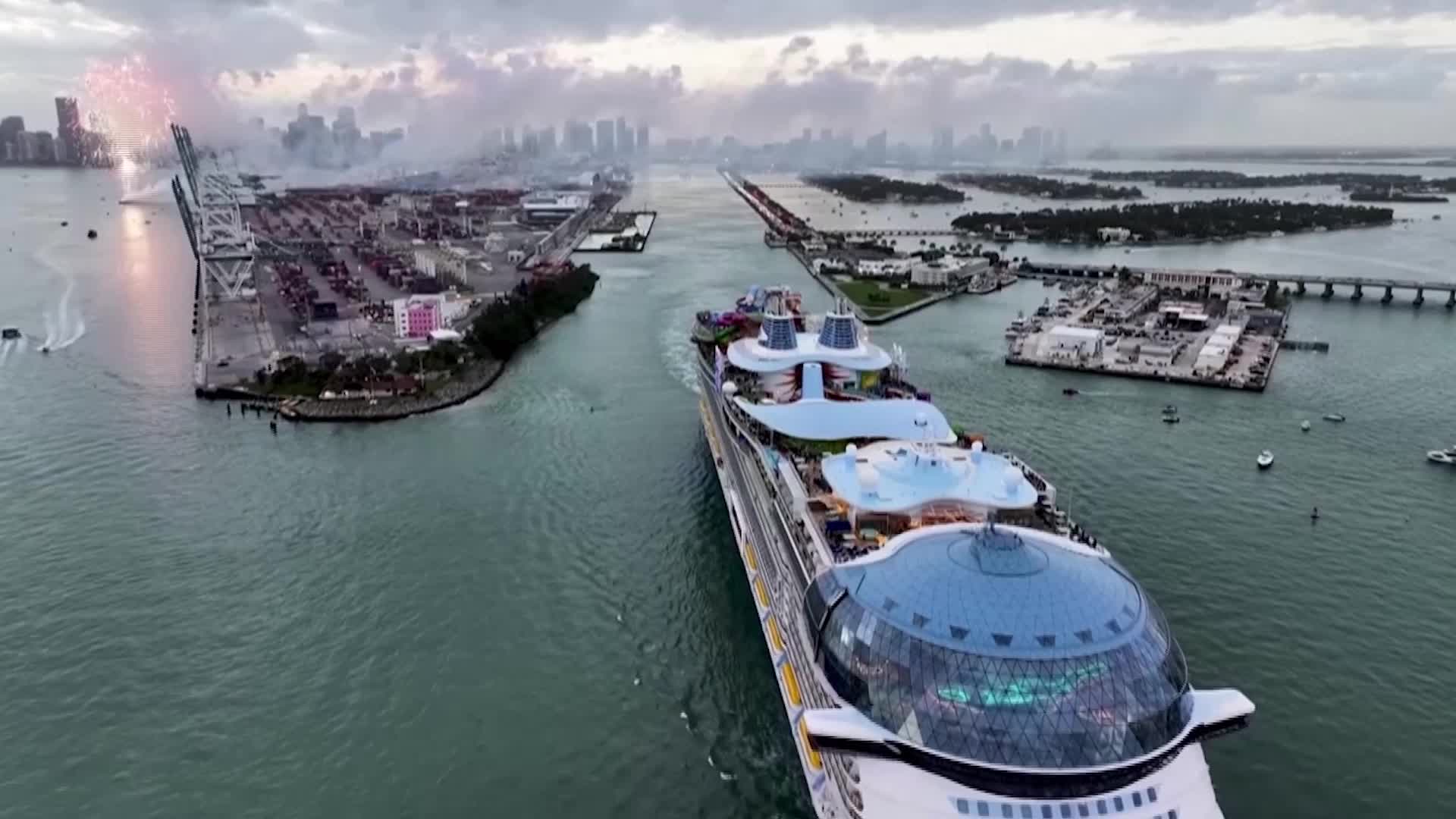 World’s Largest Cruise Ship Starts First Voyage