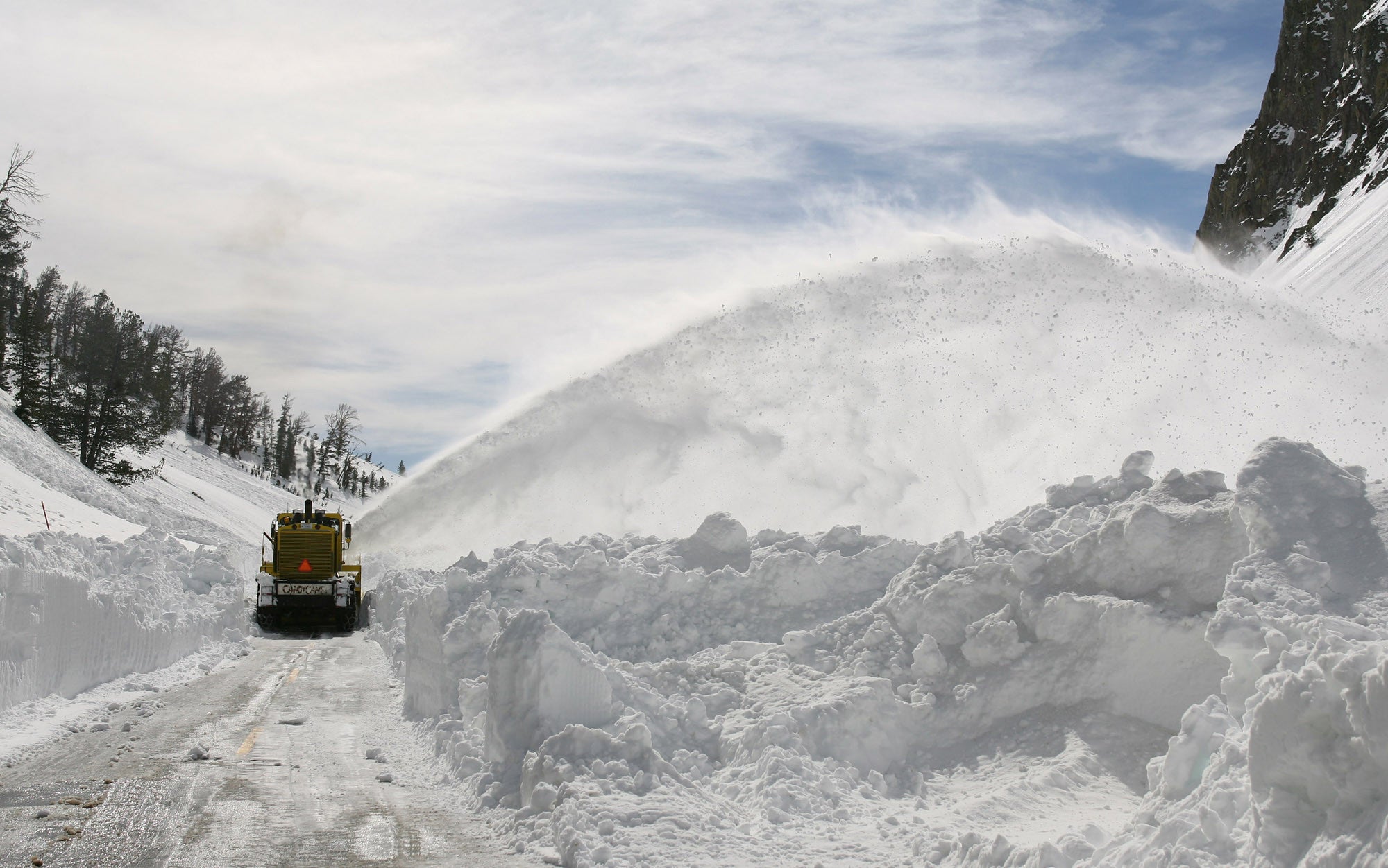 How Yellowstone Prepares For Spring Using A Train Of Snowplows